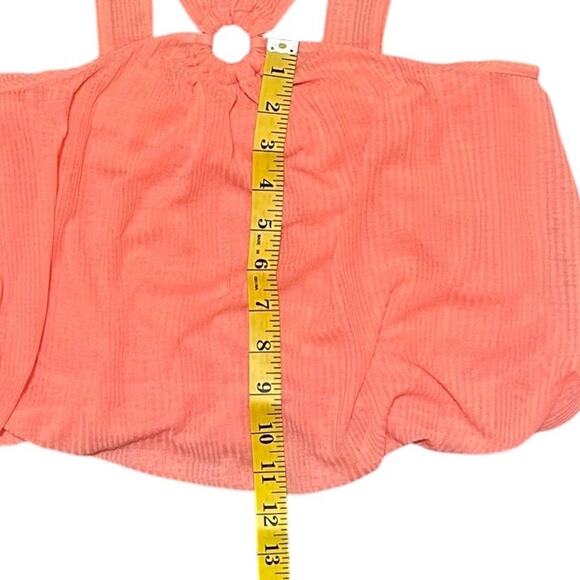 Free People Just a Fling Halter Tank Top Women's XS Orange NWT - Picture 5 of 8